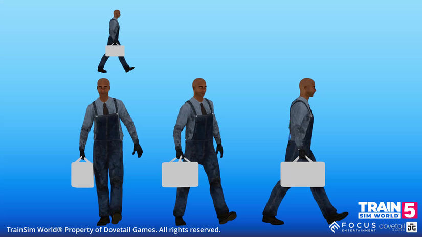 TrainSim World 5: Duffle bag Walk Cycle